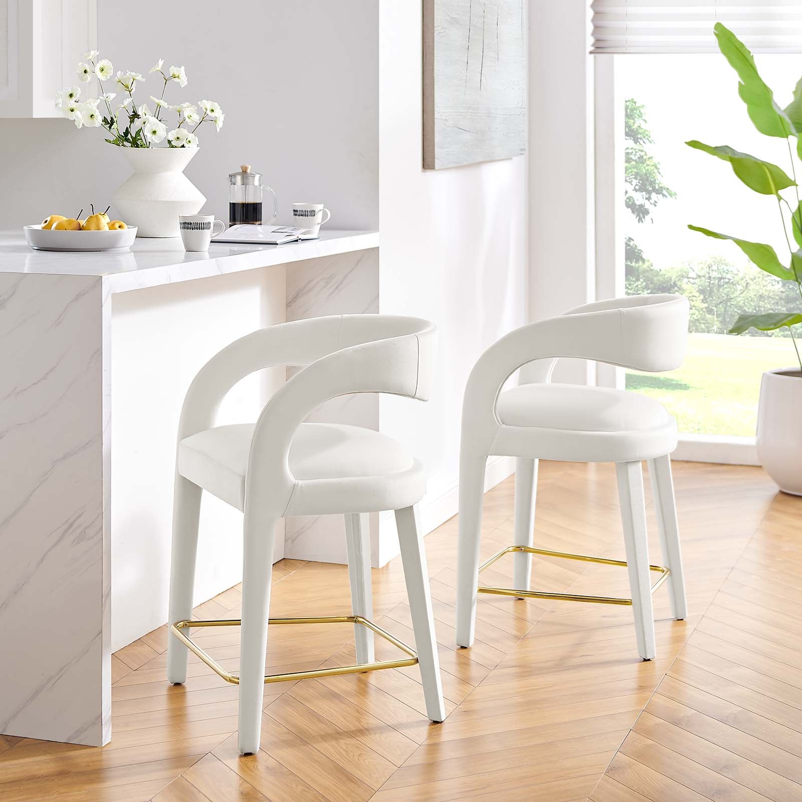 Kin Counter Stool Howkin Counter Stool Performance Velvet (Set of 2) – Luv Modern
