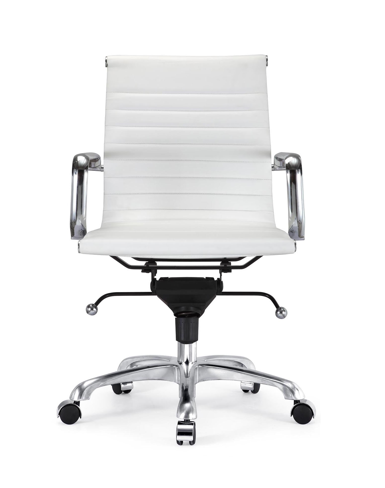 Lider Ribbed Back Office Chair White
