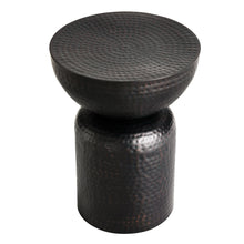 Load image into Gallery viewer, Metal Hammered Side Table in Black