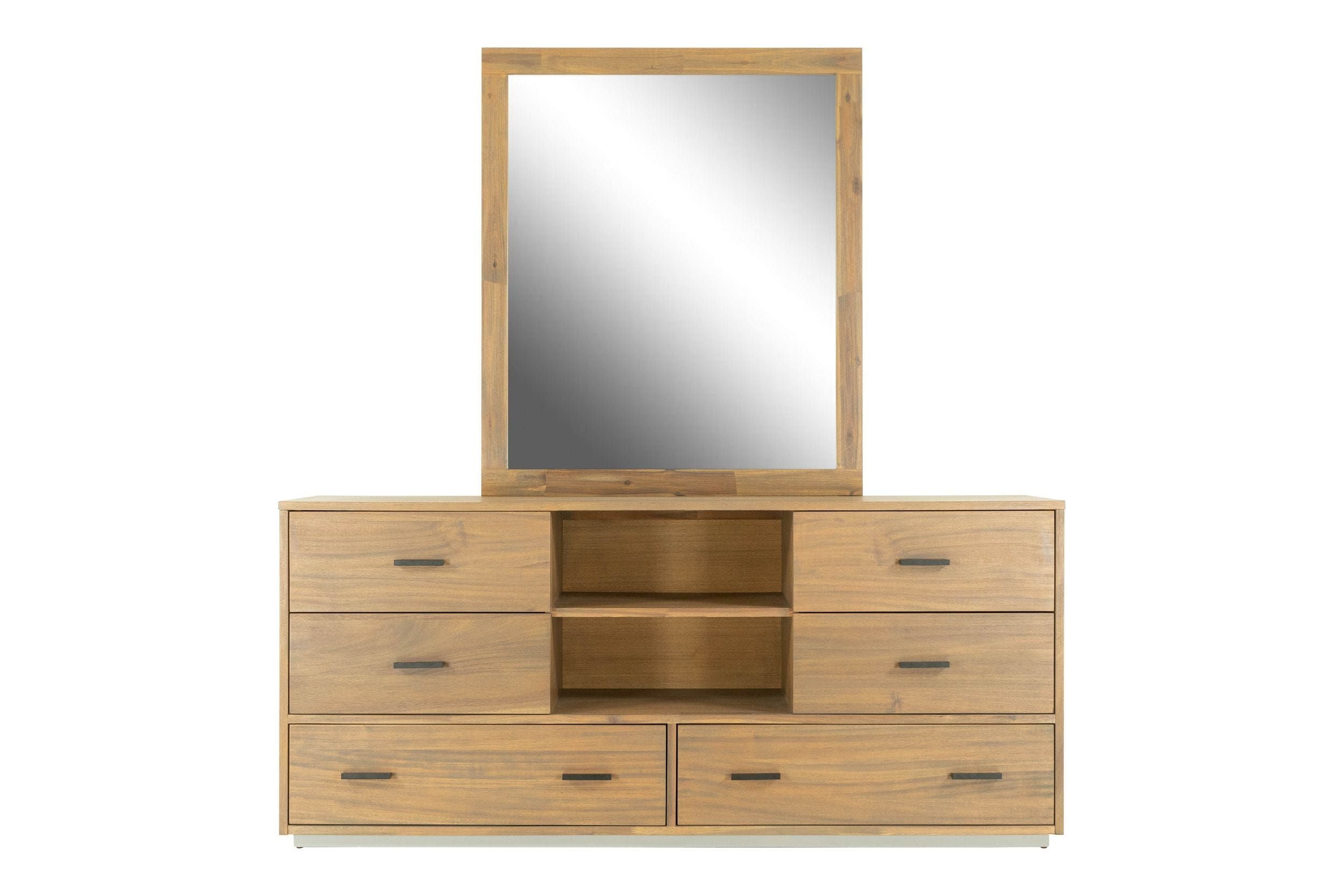 Mikkel Walnut and Grey Bedroom Set in King