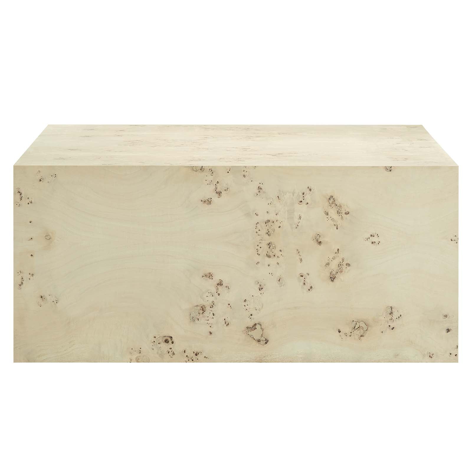 Powell 36" Square Burl Wood Coffee Table