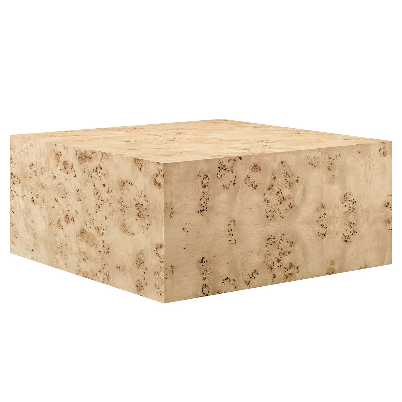 Powell 36" Square Burl Wood Coffee Table