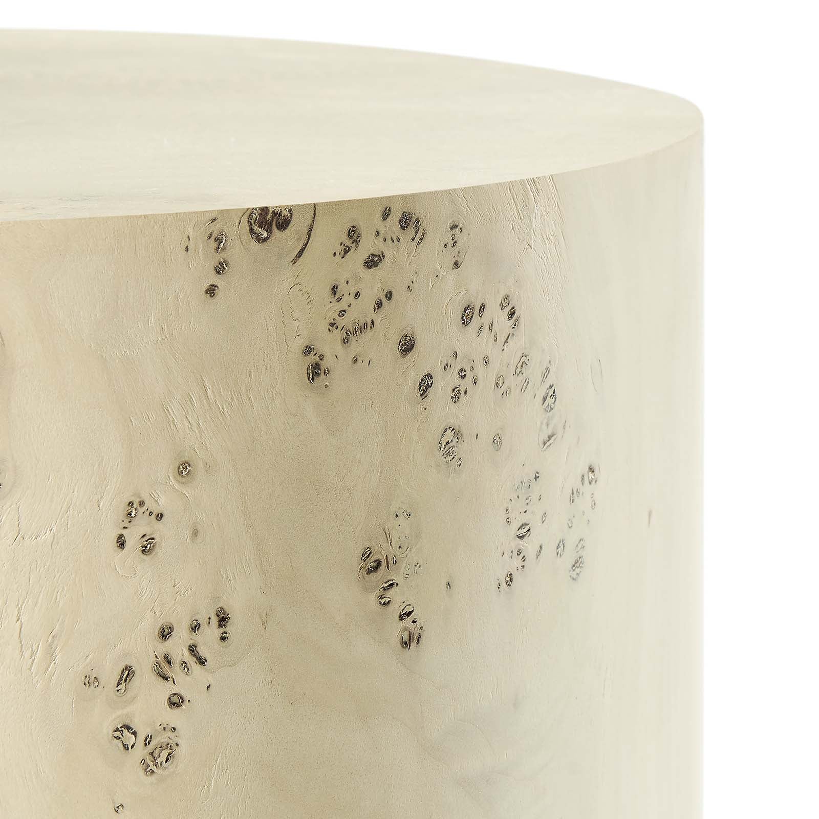 Powell 16" Round Burl Wood Side Table