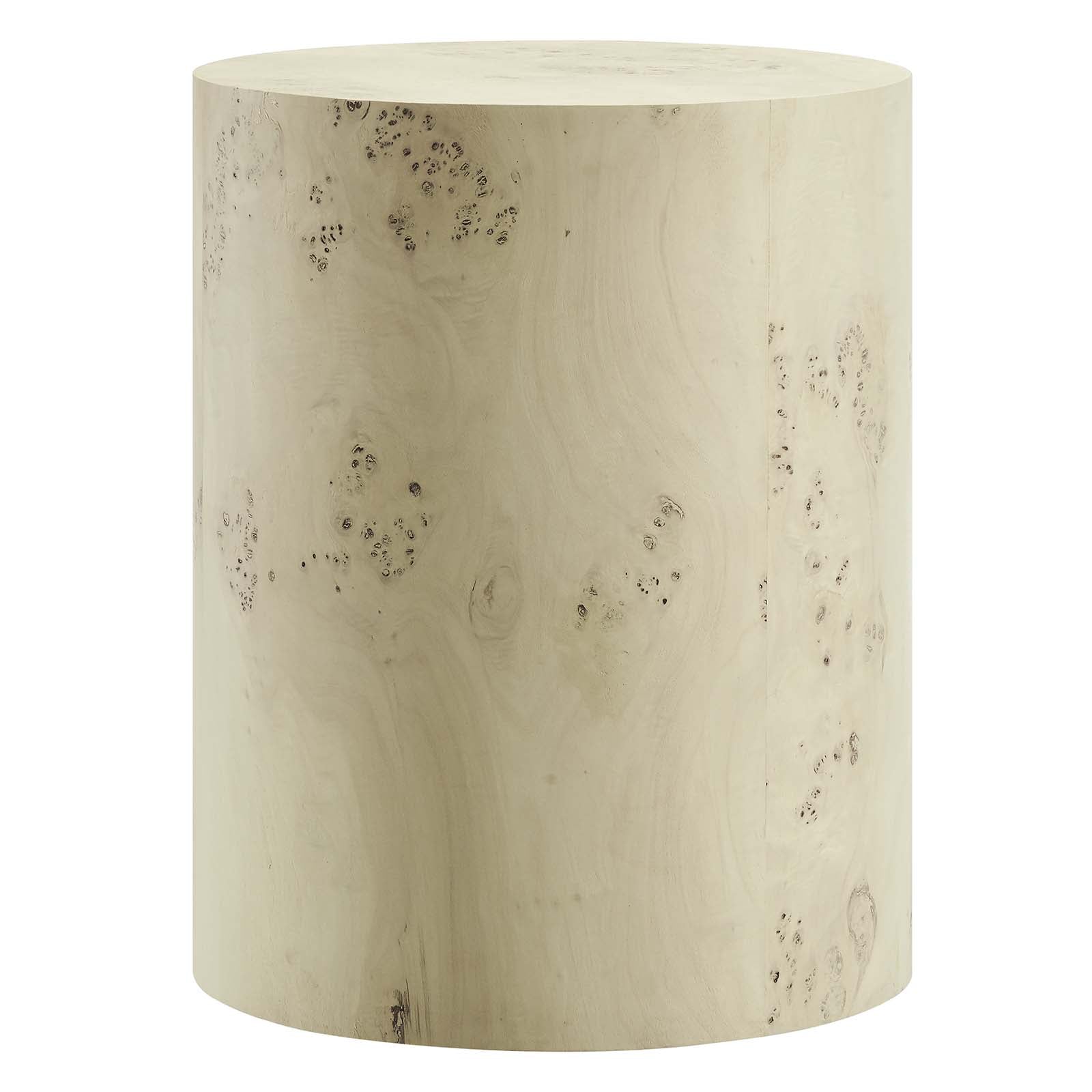 Powell 16" Round Burl Wood Side Table