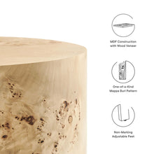 Load image into Gallery viewer, Powell 16&quot; Round Burl Wood Side Table