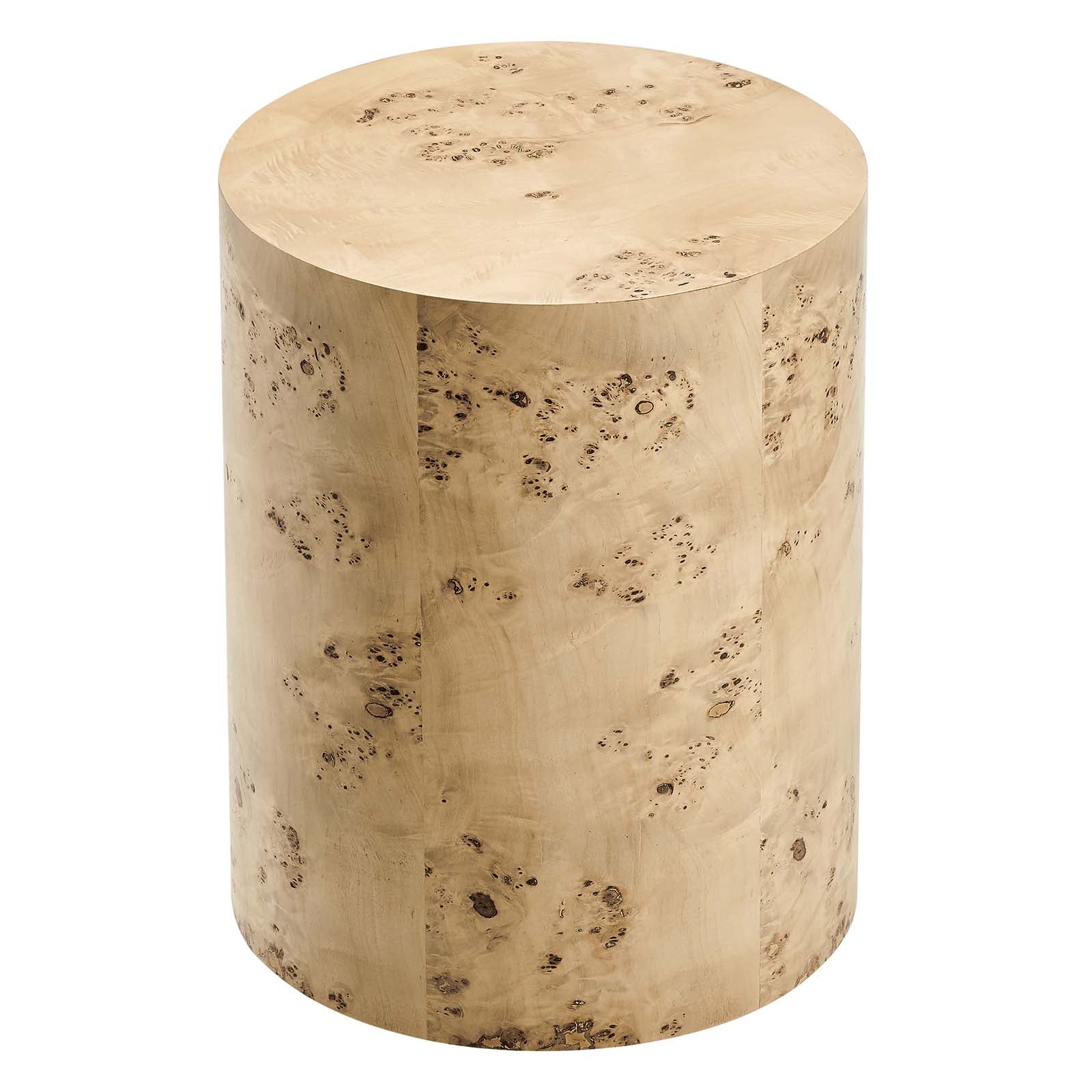 Powell 16" Round Burl Wood Side Table