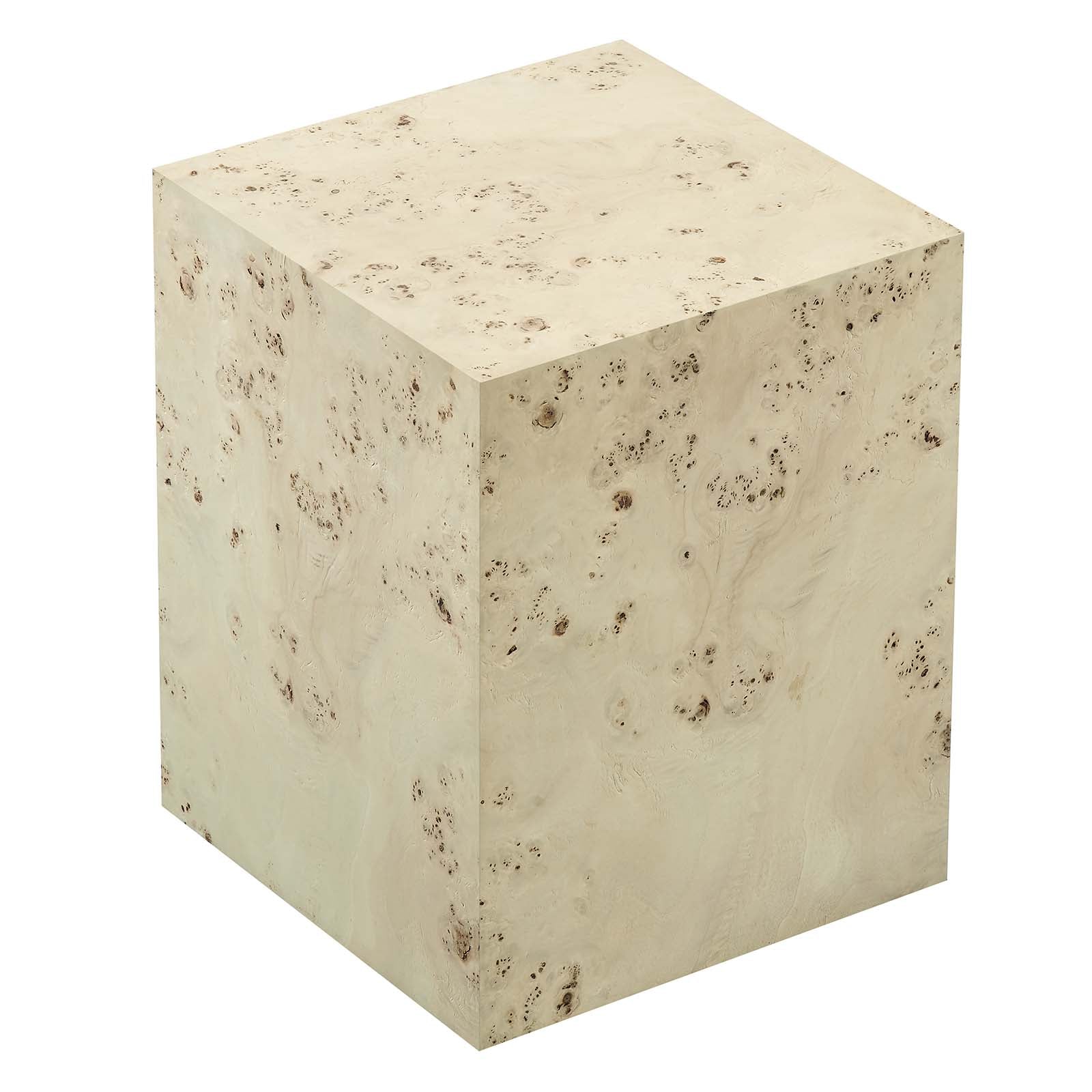 Powell 16" Square Burl Wood Side Table