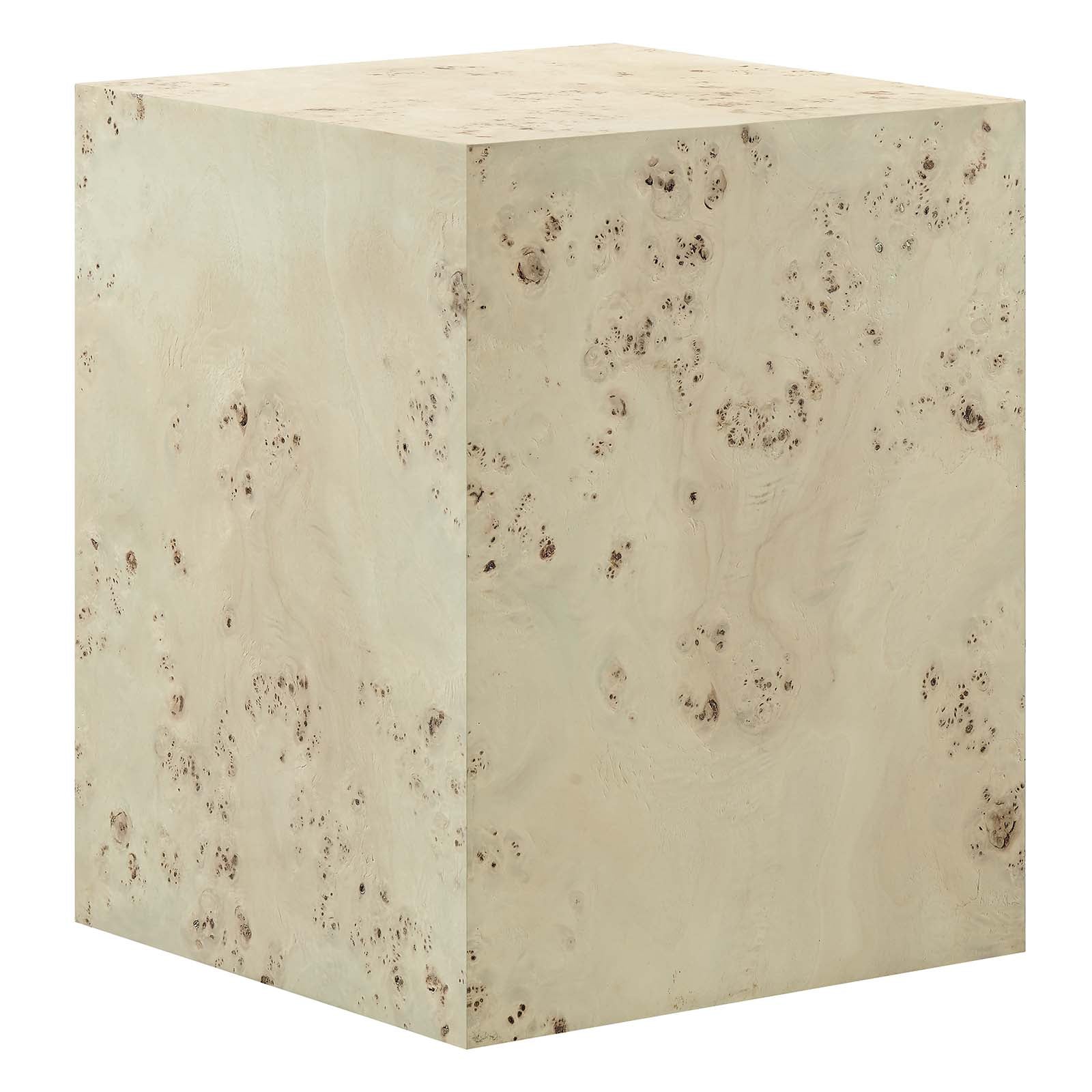 Powell 16" Square Burl Wood Side Table