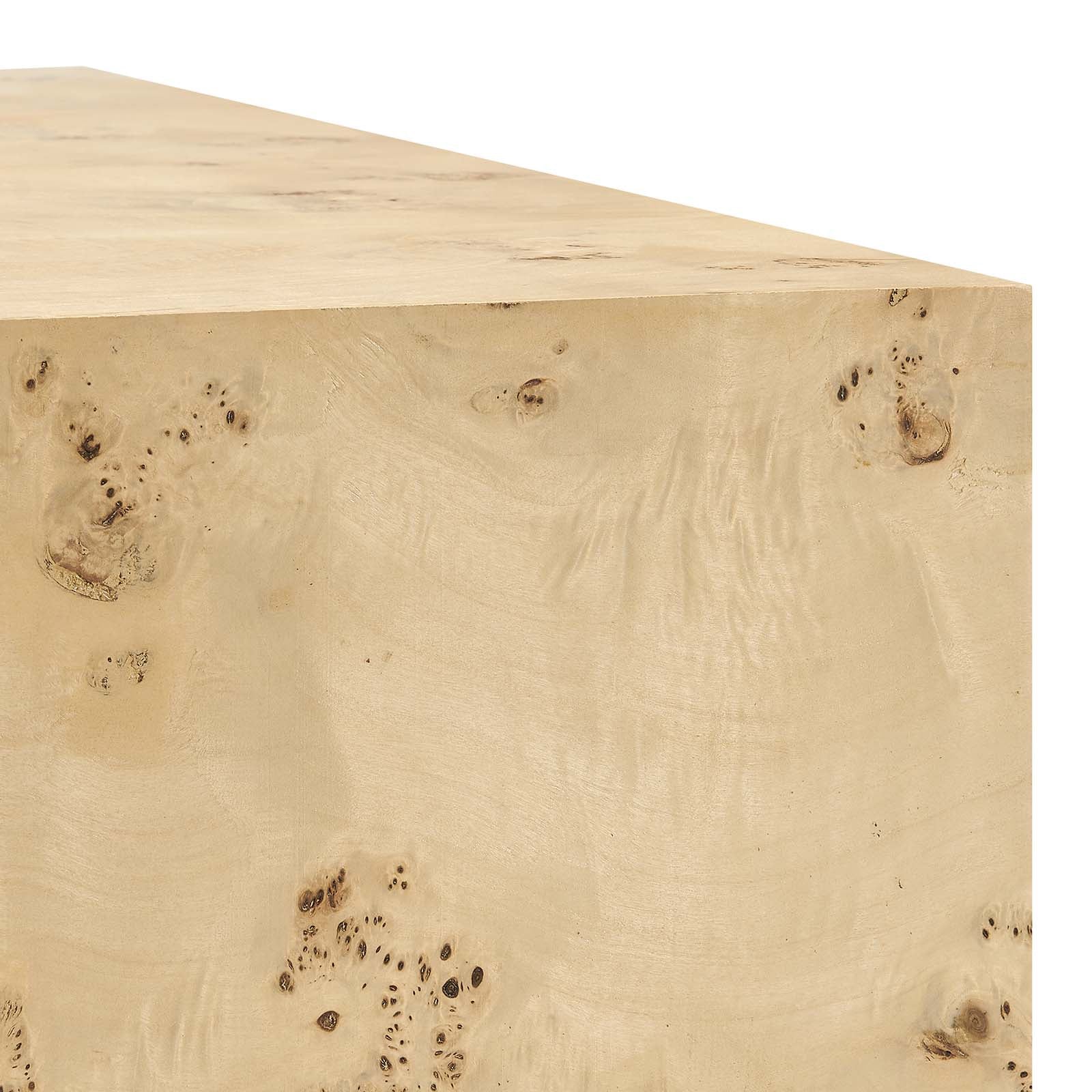 Powell 16" Square Burl Wood Side Table