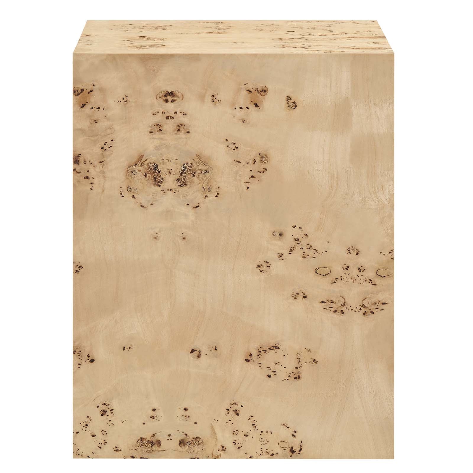 Powell 16" Square Burl Wood Side Table