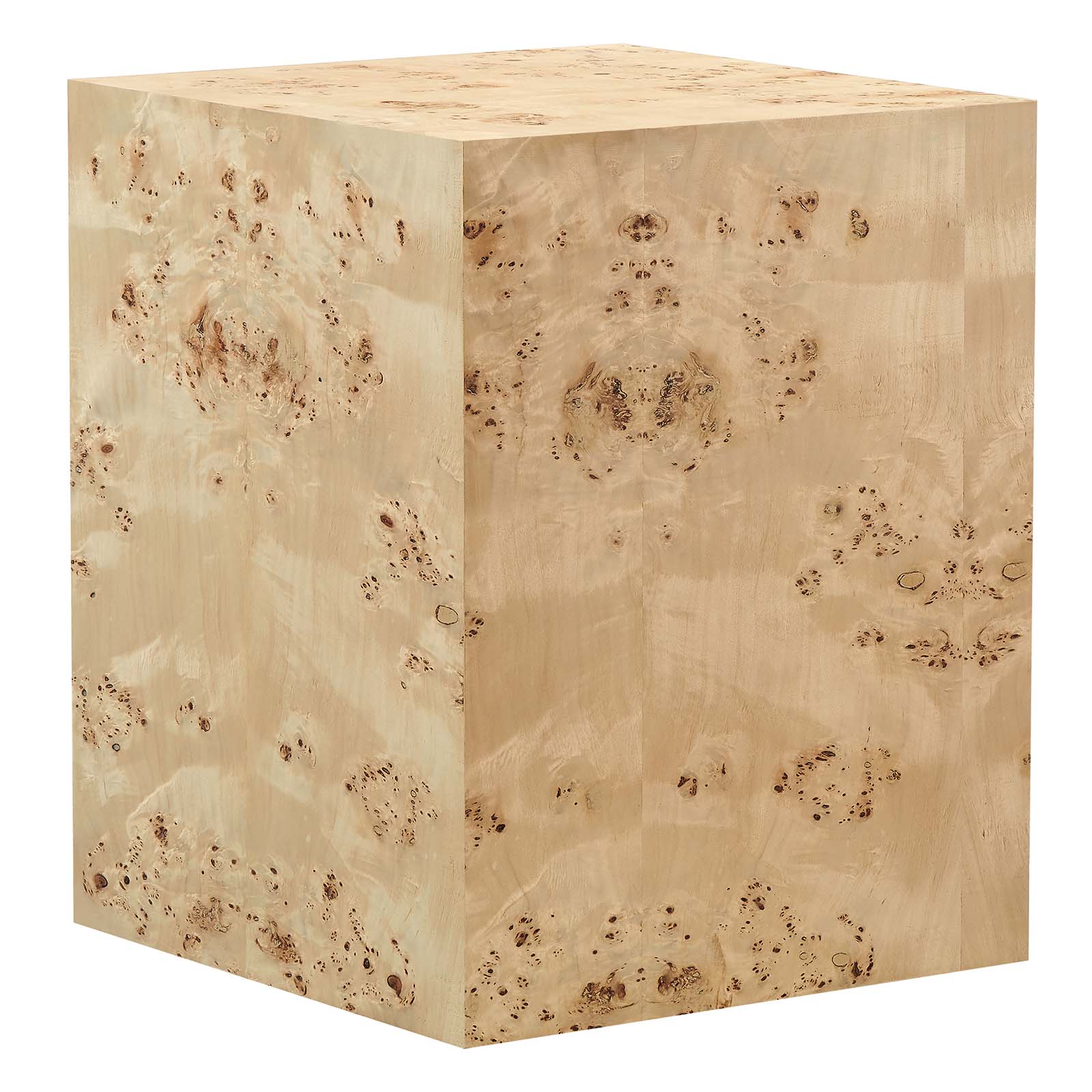 Powell 16" Square Burl Wood Side Table