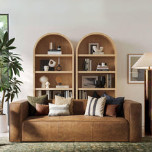 Load image into Gallery viewer, Aurora 90&quot; Brown Leather Sofa