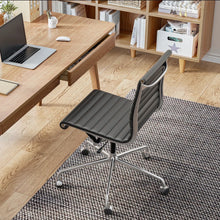 Load image into Gallery viewer, Ribbed Back Office Chair Leather Armless