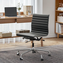 Load image into Gallery viewer, Ribbed Back Office Chair Leather Armless