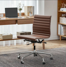 Load image into Gallery viewer, Ribbed Back Office Chair Leather Armless