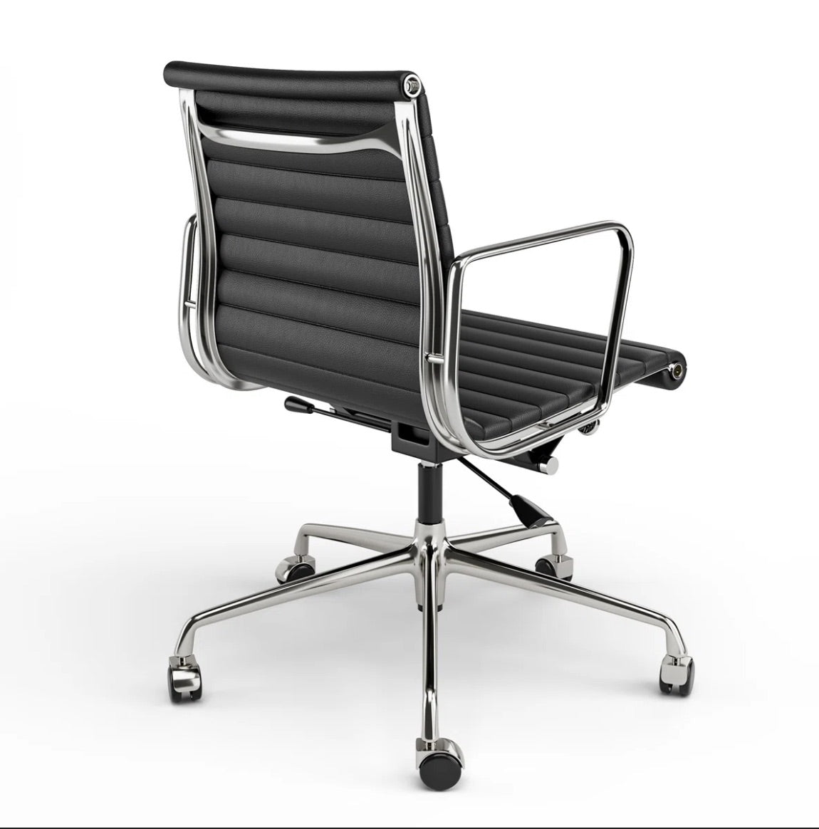 Ribbed Back Office Chair Leather