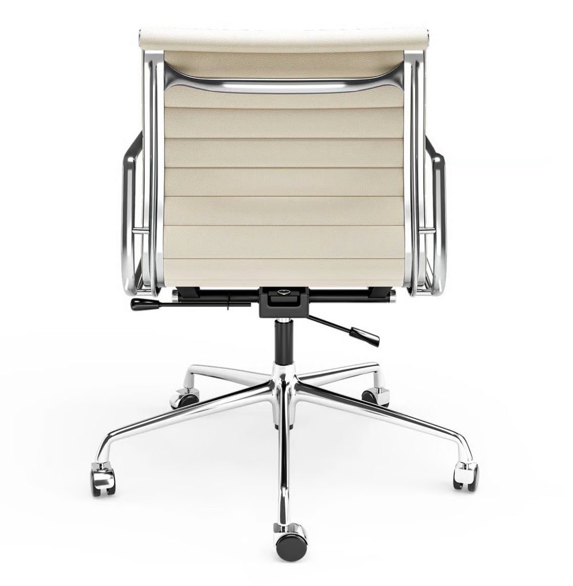 Ribbed Back Office Chair Leather