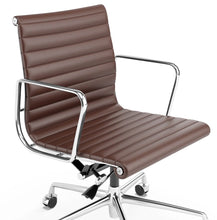 Load image into Gallery viewer, Ribbed Back Office Chair Leather
