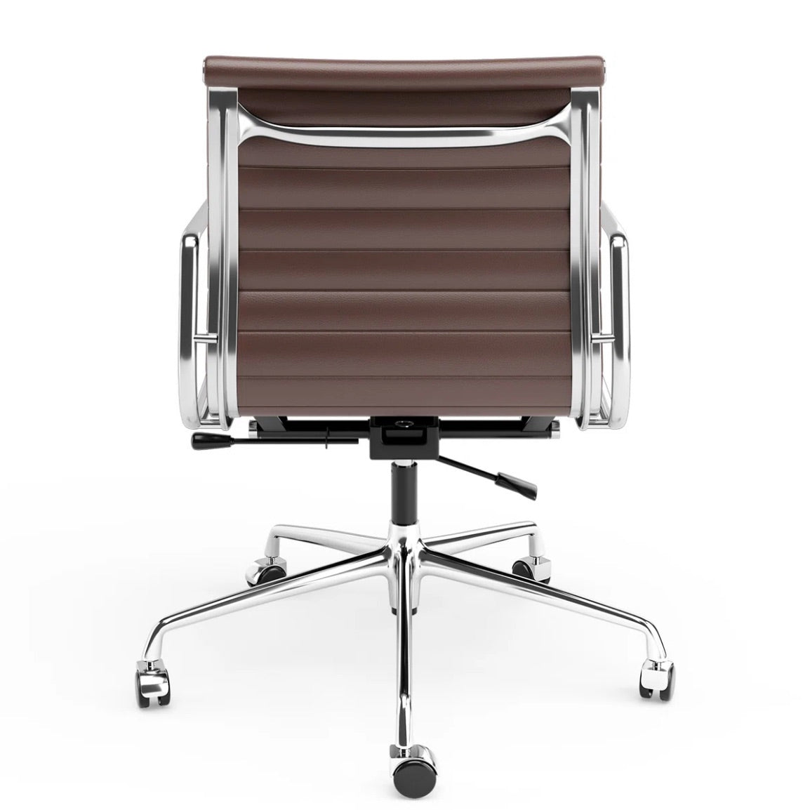 Ribbed Back Office Chair Leather