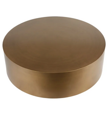 Load image into Gallery viewer, Round Brass Coffee Table