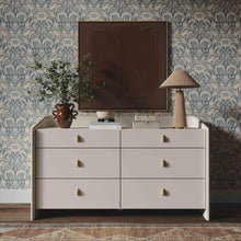 Load image into Gallery viewer, Collins 56&quot; Cream 6-Drawer Dresser