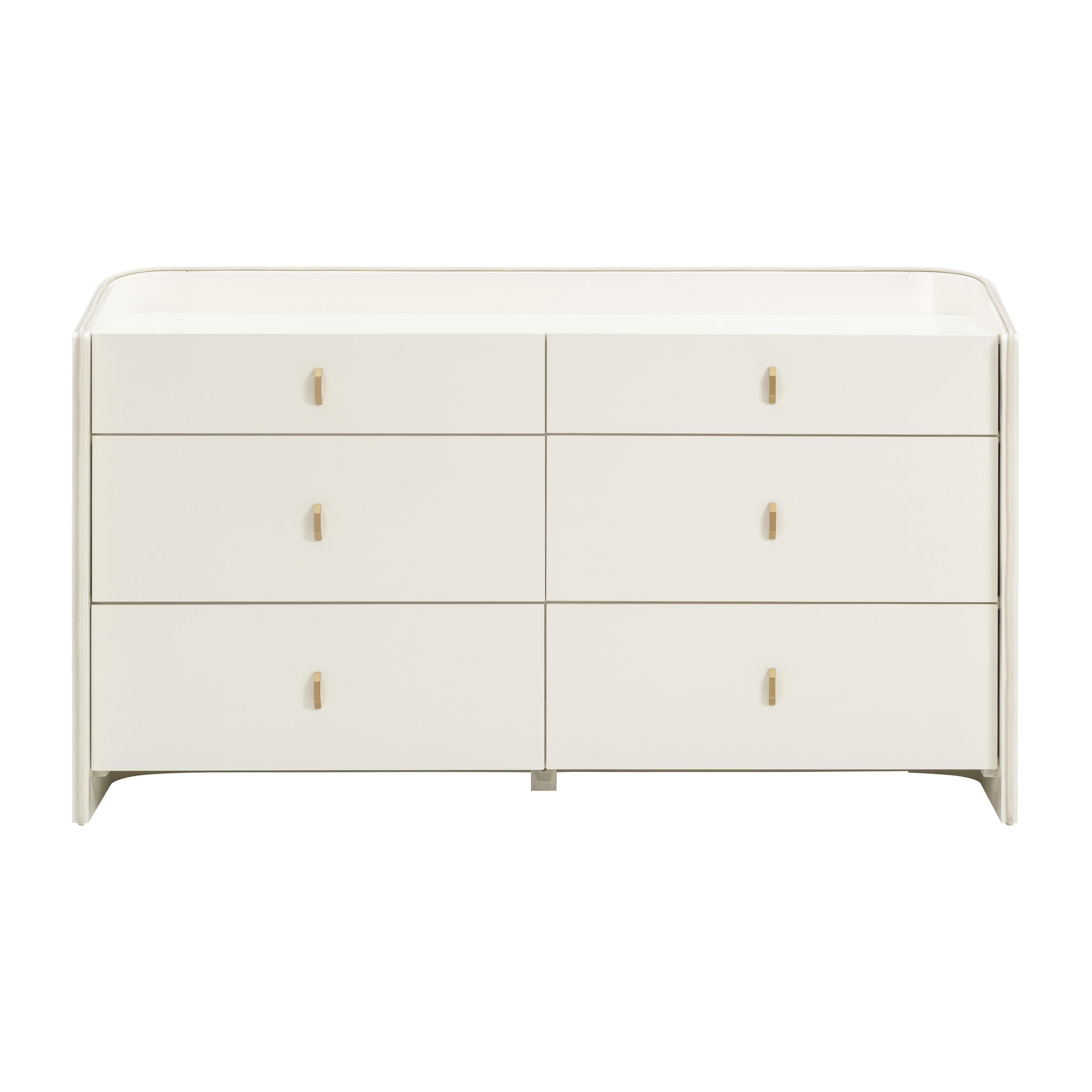 Collins 56" Cream 6-Drawer Dresser