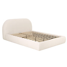 Load image into Gallery viewer, Bara Cream Textured Velvet Bed