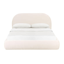 Load image into Gallery viewer, Bara Cream Textured Velvet Bed