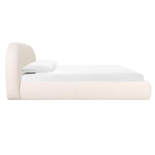 Load image into Gallery viewer, Bara Cream Textured Velvet Bed