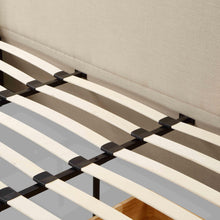 Load image into Gallery viewer, Corey Taupe Upcycled Linen Storage Bed