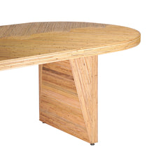 Load image into Gallery viewer, Caren Natural Rattan and Glass Oval Dining Table