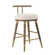 Load image into Gallery viewer, Juniper Cream Velvet Counter Stool