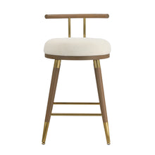 Load image into Gallery viewer, Juniper Cream Velvet Counter Stool