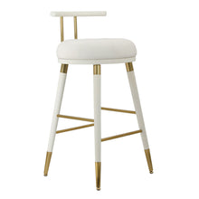 Load image into Gallery viewer, Juniper White Vegan Leather Barstool