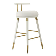 Load image into Gallery viewer, Juniper White Vegan Leather Counter Stool