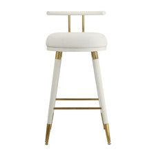 Load image into Gallery viewer, Juniper White Vegan Leather Counter Stool