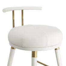 Load image into Gallery viewer, Juniper White Vegan Leather Counter Stool