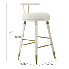 Load image into Gallery viewer, Juniper White Vegan Leather Counter Stool