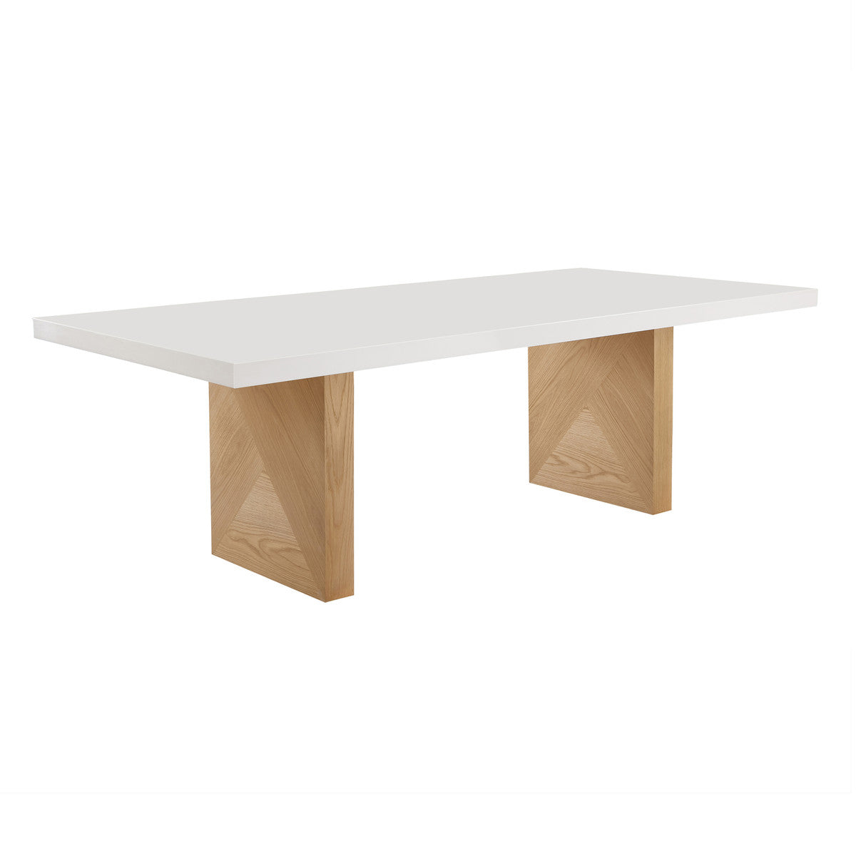 Winston White Gloss and Natural Ash Dining Table
