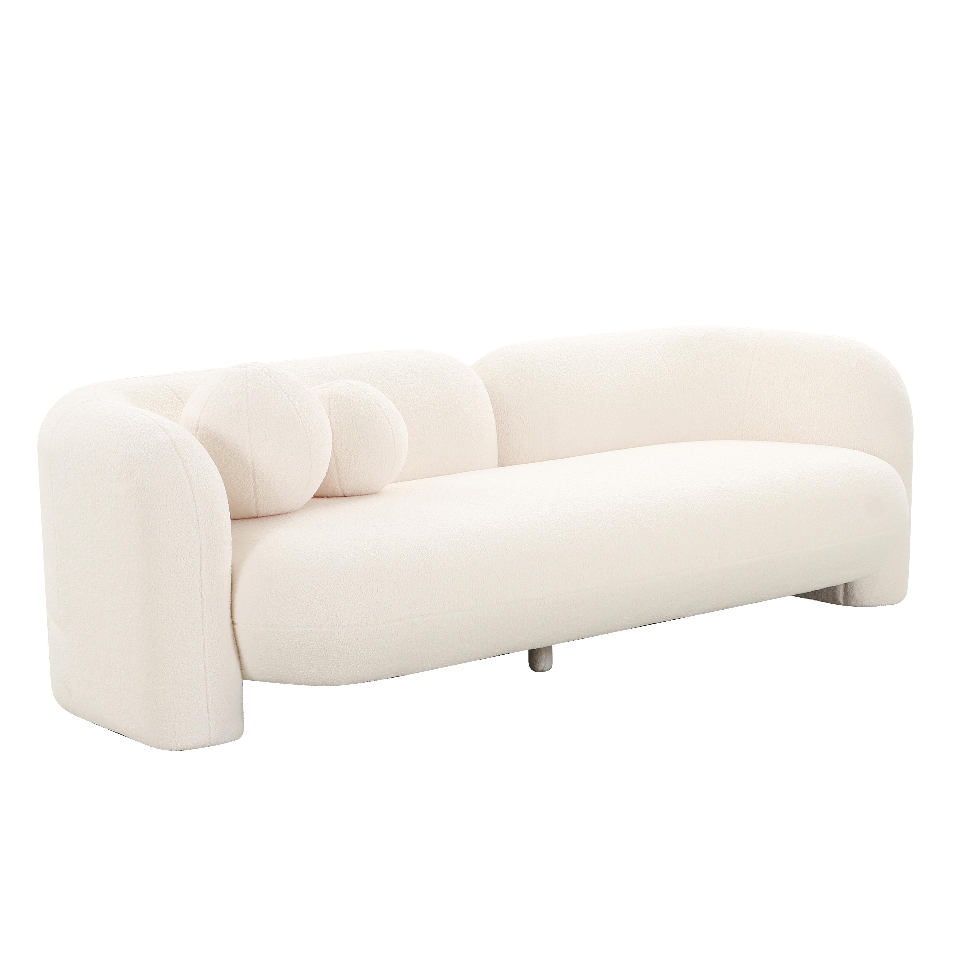 Amelie 91" Faux Fur Sofa