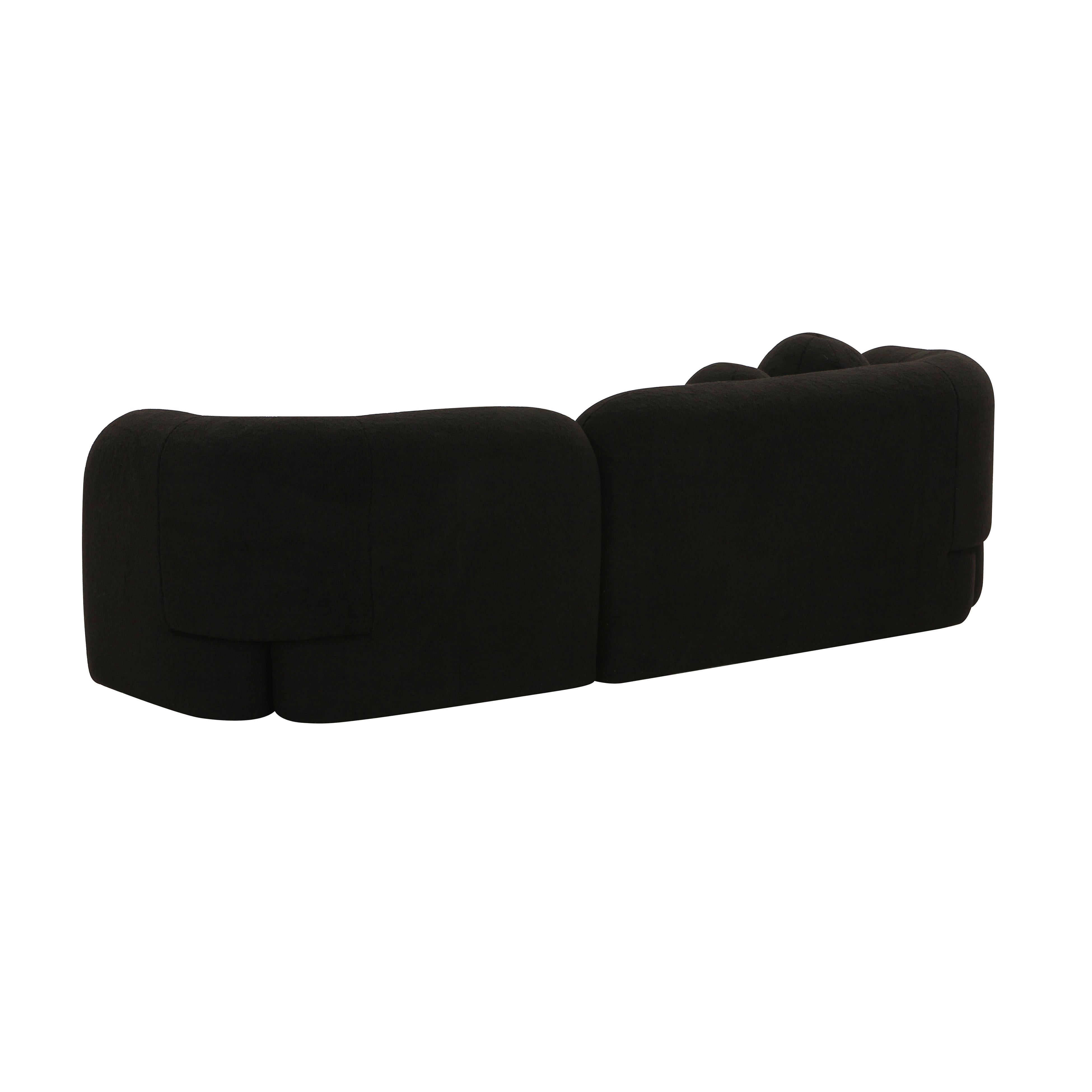Amelie 91" Faux Fur Sofa