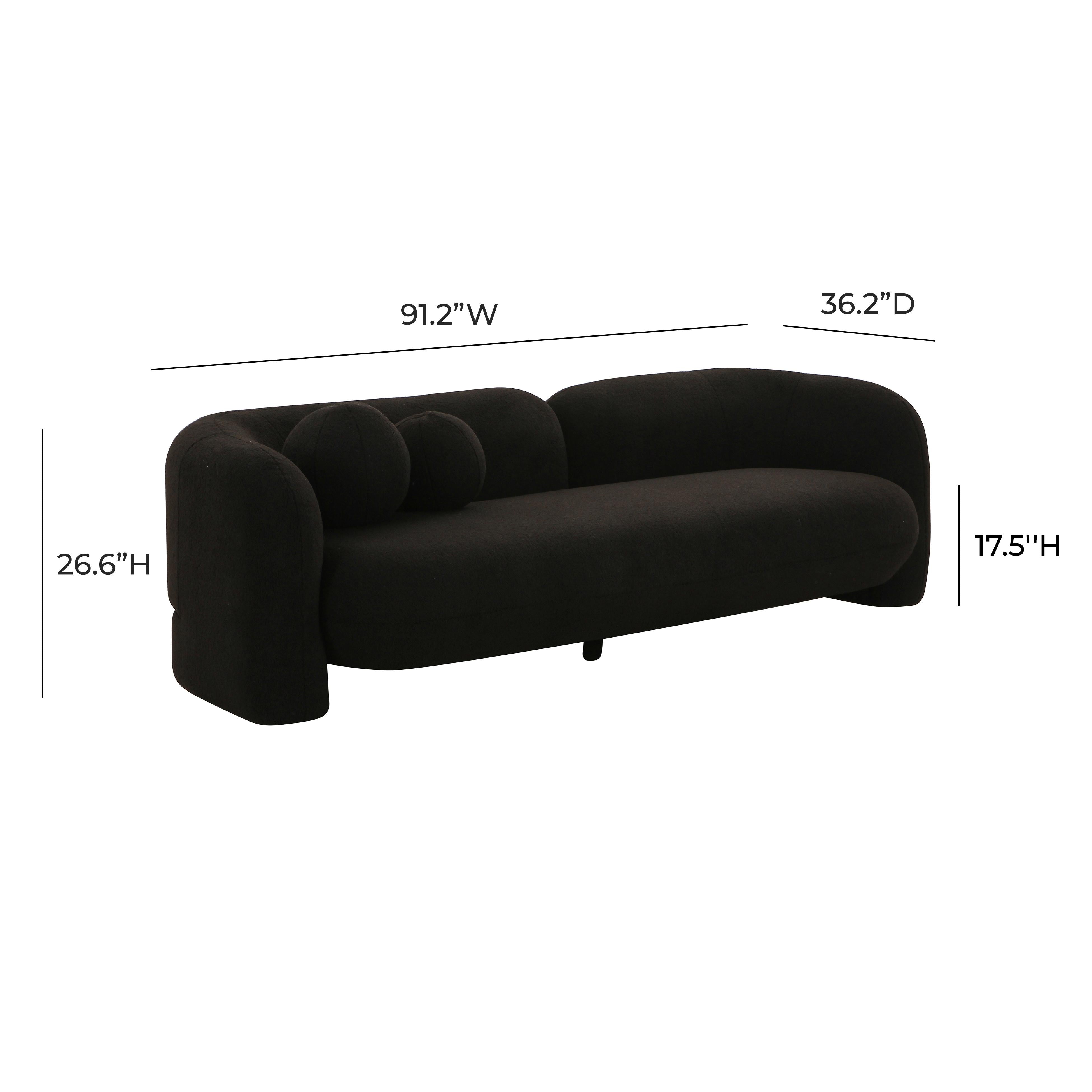 Amelie 91" Faux Fur Sofa