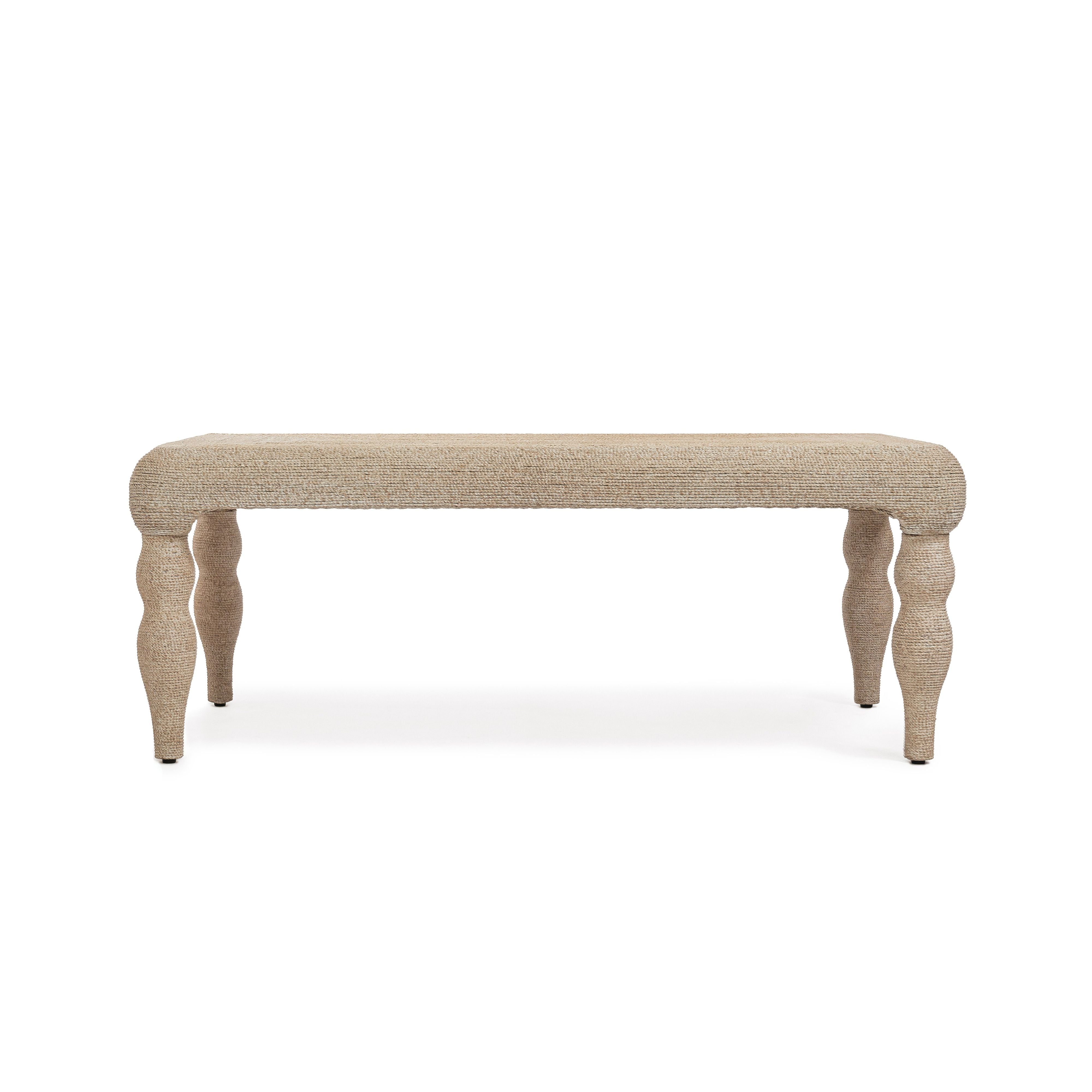 Vicky 49" Natural Woven Seagrass Rectangular Coffee Table