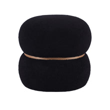 Load image into Gallery viewer, Helga Vegan Shearling Oval Ottoman