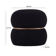 Load image into Gallery viewer, Helga Vegan Shearling Oval Ottoman