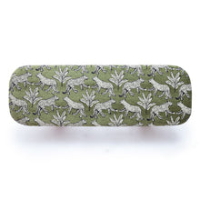 Load image into Gallery viewer, Ollie Olive Green Leopard Jacquard Bench