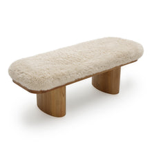 Load image into Gallery viewer, Ollie Straight Vegan Shearling Bench