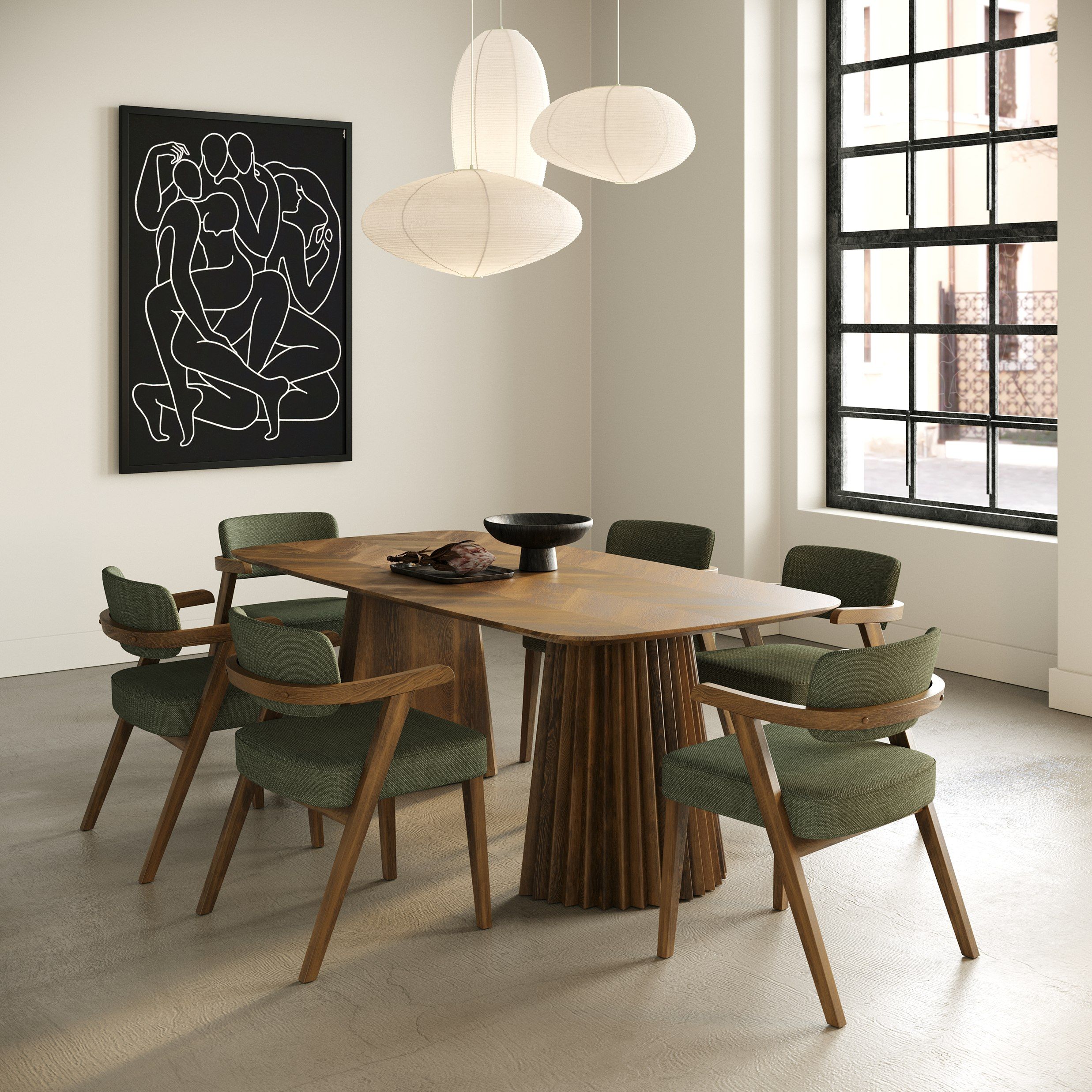 Tate Walnut Dining Table