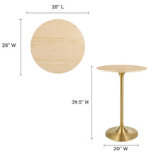Load image into Gallery viewer, Tulip Bar Table In Natural Top