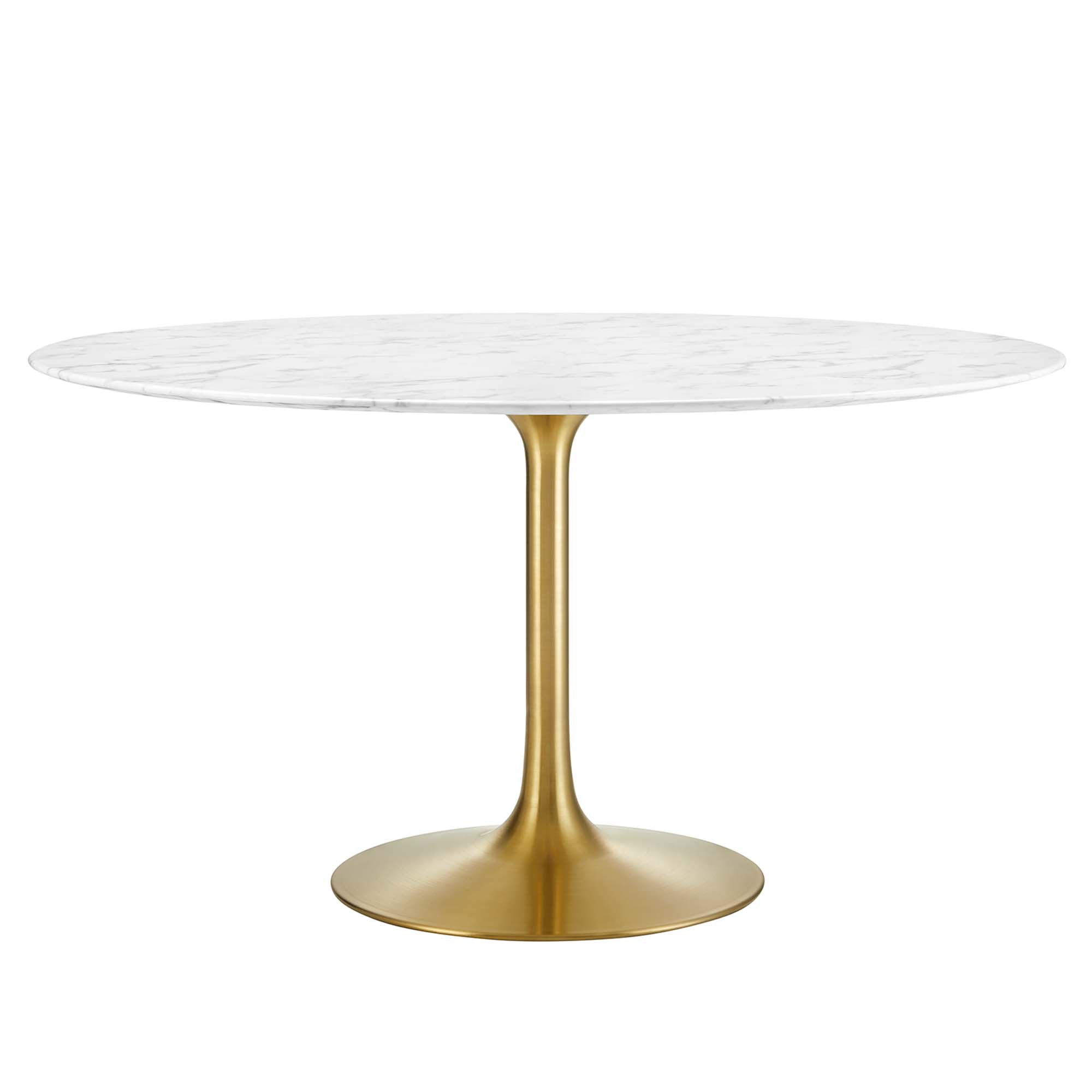 Tulip Round 54" Dining Table Faux Marble